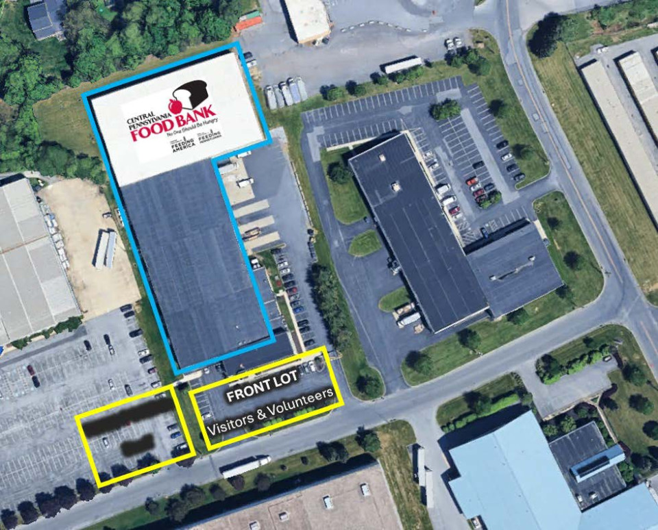 Food Bank Volunteer Parking Map